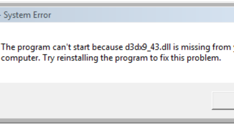 Windows D3DX9_43.DLL Hatası Nasıl Çözülür ?
